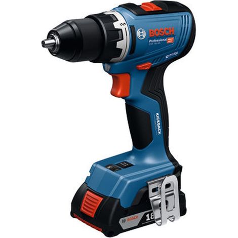 Bosch Set de herramientas: Taladro atornillador a batería GSR 18V-65 / 2x 5,0 Ah + Cargador + Juego de 19 herramientas manuales en L-Boxx - 0615A5007K