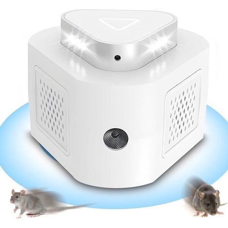Ultraschall Schädlingsbekämpfung mit 360° Reichweite, 3 Modi und Blitzlicht für Mäuse, Ratten und Spinnen in Wohnungen bis zu 300 m² (1/5)