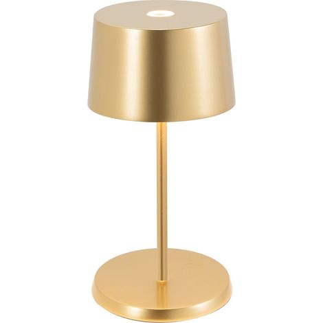 Zafferano Lampada a led da tavolo Olivia Pro mini Giallo Oro ricaricabile e dimmerabile - 2200-2700-3000K 9h alla massima potenza (1/3)