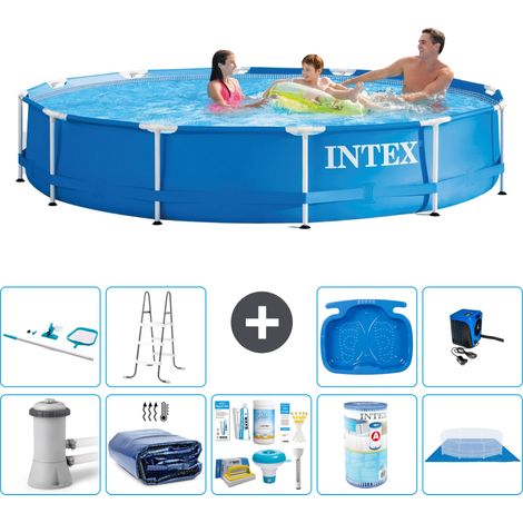 Intex Piscina con struttura Rotonda - 366x76 cm - 8-pezzi  S41798 (1/5)