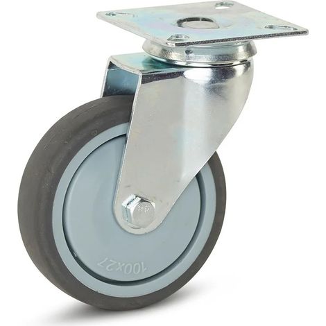 Roulette pivotante - MESO - Trolley - Platine - 100mm - 100kg