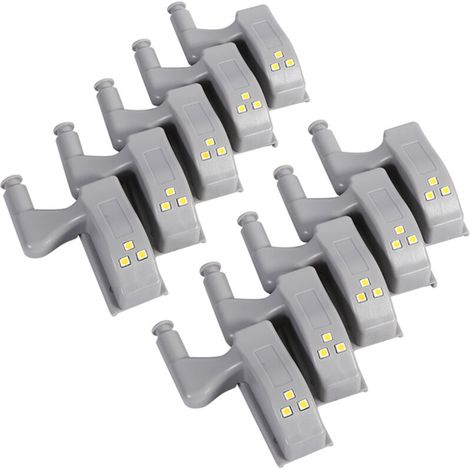 10 pièces armoire placard placard armoire LED charnière lumière maison cuisine (blanc froid) (1/5)
