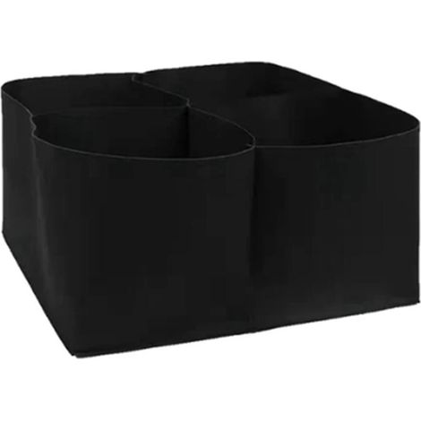Sac de plantation rectangulaire en feutre pour légumes et fleurs, poches pour potager surélevé, sacs de culture carrés multi-grilles, taille S (1/5)