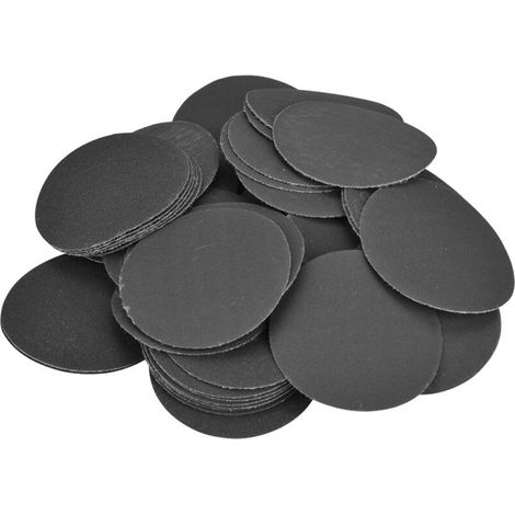 Lot de 50 disques abrasifs auto-agrippants de 50 mm, tampons de polissage et papier de verre abrasif (n° 400)-Crezuo (1/5)