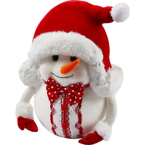 EDG Enzo De Gasperi Decoro Natale Uomoneve H 32 Cm White Red