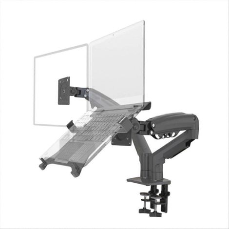 Support de bureau F160-2 à double bras à ressort pour moniteur de 17 à 27 pouces, support pour ordinateur portable, support de montage aérien, charge B (1/5)