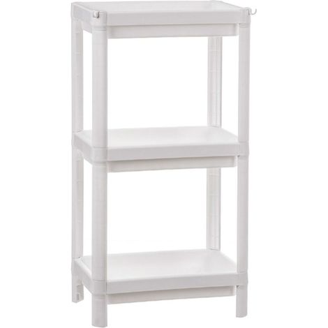 Dekorum Scaffale deBagno Scaffale Bianco Plastica 35,5 x 23 x 75 cm (1/2)