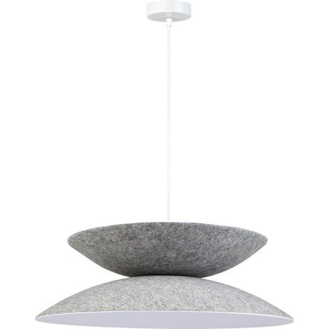 Suspension grise et blanche en feutre (1/5)