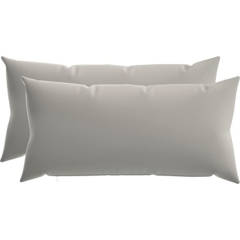 Housse de coussin 2 pcs HEERLEN Gris 40 x 70 cm Polyester vidaXL (1/5)