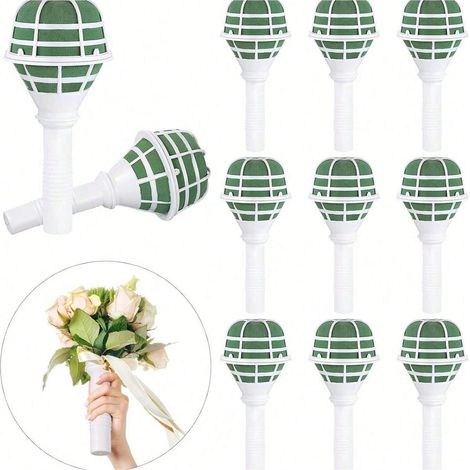 3 supports de bouquet de mariée, support de bouquet en mousse florale pour fleurs artificielles et fraîches, décorations et accessoires de mariage (1/5)