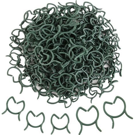 Sollbry 200 Pièces Clips de Support pour Plantes,Attache en Plastique Clips Plante,Clips de Fixation Plantes Grimpantes,Clips de Jardin,pour Fruit,Légume,Tomates-M+L (1/5)