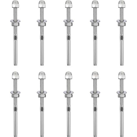 Ciieeo Kit Tendeurs Câble Inox Embouts Filetés Garde-Corps Terrasse Rampe d'Escalier (1/5)
