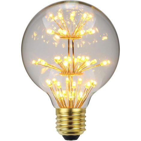GROOFOO Led Ampoule Vintage Ampoule RGB Feu D'artifice Edison Ampoule G95 3W 220/240V E27 Ampoule Décorative (φ80mm Feu d'artifice)