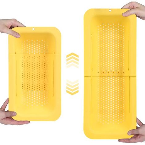 Cestello filtrante per lavello, utensile da cucina estensibile, giallo (1/5)