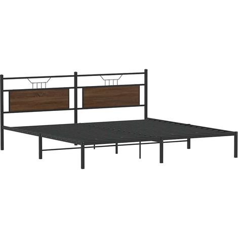 Giroletto senza Materasso Rovere Marrone 200x200 cm Truciolato (1/5)