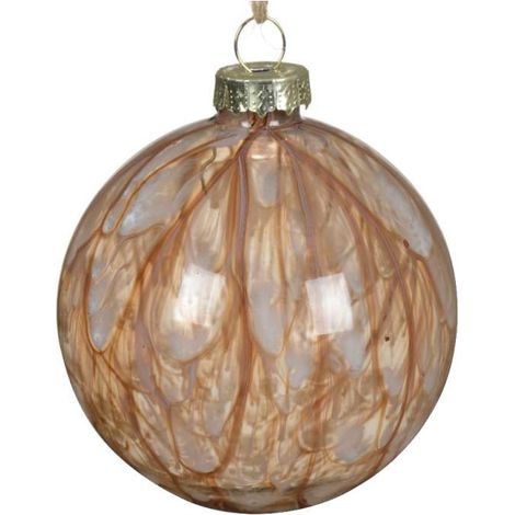 Sfera trasparente con decori brown