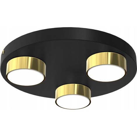 LED-DECKENLEUCHTE POLNISCH MODERN SCHWARZ GOLD LAMPE