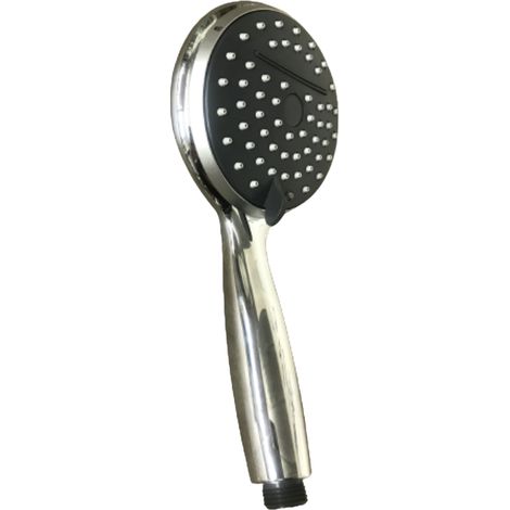 Pommeau de Douche Chromé 2 jets cascade Anticalcaire Type Universel (1/4)