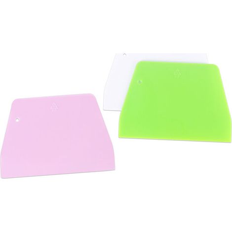 Lot de 3grattoirs à pâte en plastique alimentaire pour cuisine, pâtisserie, pizza, pain, gâteau,Fontainebleau (1/5)