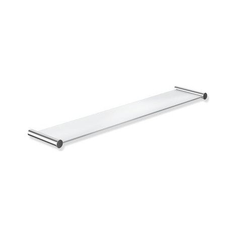 HEWI 162.03.100540 Ablage des Systems 162, Edelstahl, verchromt, bestehend aus seitlichen Halteelementen und Ablagefläche aus Glas, 450 mm breit, 122 mm tief (1/3)