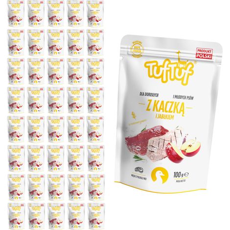 TufTuf Nassfutter für Hunde, Ente mit Apfel, 40 x 100 g, Dosenfleisch (1/2)