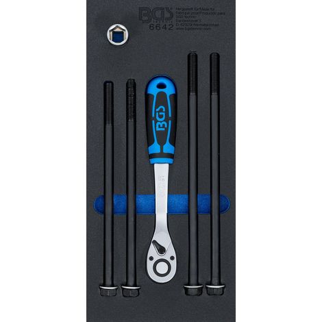 BGS Juego de tornillos de bajada del motor para Smart 6 pzs. - 6642