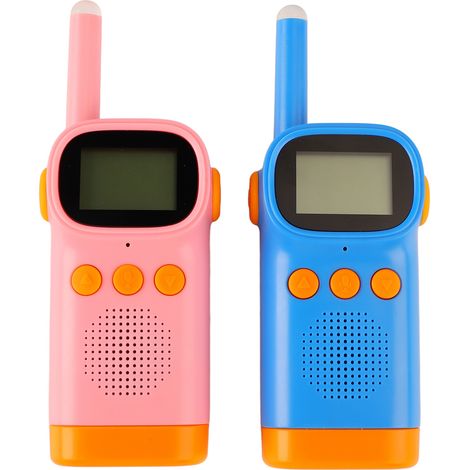Lot de 2 talkies-walkies pour enfants avec lampe torche longue portée, radios portables bidirectionnelles pour aventures intérieures et extérieures (1/5)