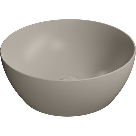 Vasque à poser PURA en céramique Ø 42 cm, tortora mat (1/2)