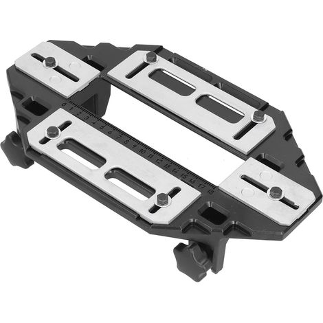 Kit de perçage pour paumelles de porte en bois, gabarit de pose de serrure, outil de fraisage à positionner, machine de menuiserie pour fixation et perçage précis (1/5)