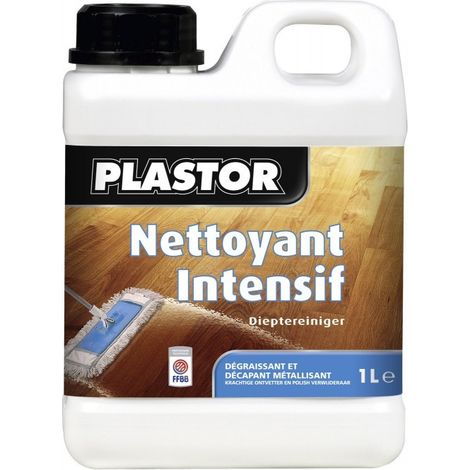 Plastor – Nettoyant intensif dégraissant pour parquets bois vitrifiés 1L – Élimine taches de gomme et graisse – Compatible sols sportifs (1/2)