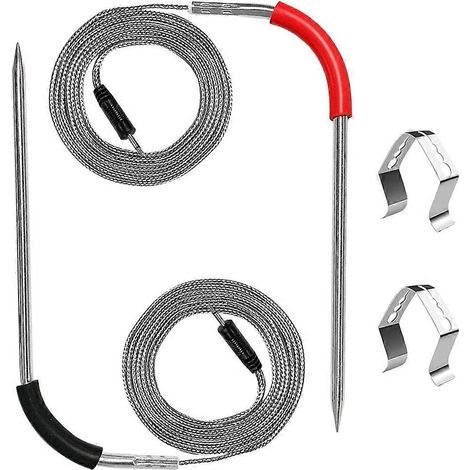 Lot de 2 sondes à viande de rechange pour barbecues Weber iGrill et SmokeFire, sondes à bouchon haute précision de 2,5 mm (1/5)