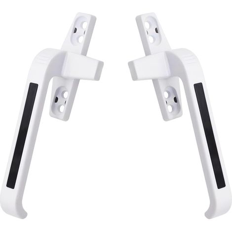 Window handles, left and right handles, aluminum alloy casement door and window locks, sliding window handles, a pair of white (1/5)