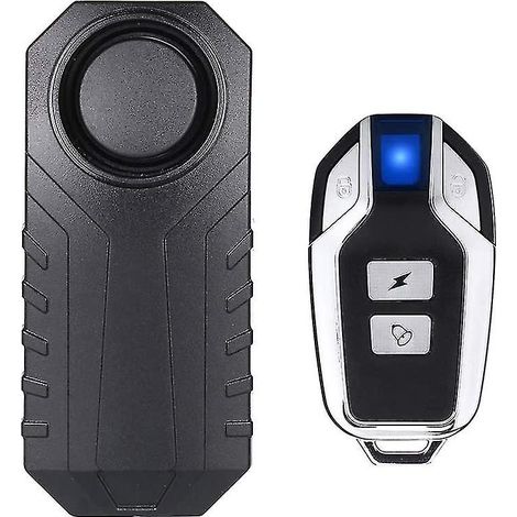 CREA Wireless Motorcycle/bicycle Alarm, Anti-theft Security Alarm With Remote Control, Ip55 Waterproof, 113db Super Loud (black) (1/5)
