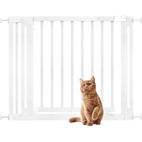 Bettacare Wooden Elegance Dog Gate, White, 97cm - 105cm, Pressure Fit Pet Gate, 65cm Extra Wide Doorway, Easy Installation