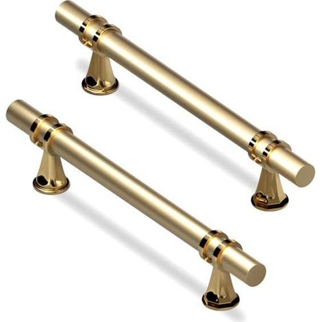 Lot de 2 poignées de placard de cuisine avec vis en alliage de zinc - 128 mm (1/5)