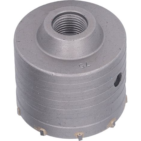 Wall Core Bit 75mm Carbide Forged Concrete Hole Saw High Hardness Wall Hole Opener for Air Conditioner Installation
