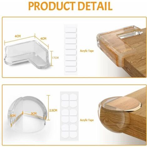 Coin de Table Protection Bébé, 28 Pièces Protections D'angles et Rebords Protection Coin de Table Protection Angle Bébés avec Une Super Colle Améliorée pour Tables et Coins de Meubles (1/5)
