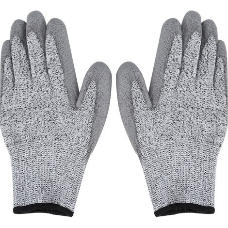 Gants de protection anti-coupure HPPE épaissis, résistants à l'huile, pour travail du bois et machinerie industrielle - Lot de 3, taille unique, usage professionnel. (1/5)