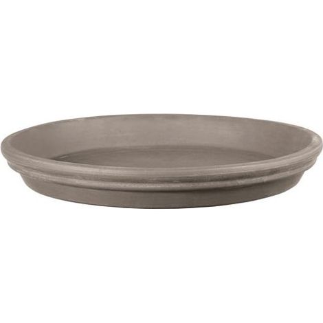 Soucoupe imperméable pour plante 23 cm couleur gris graphite, résistante, pour fixation et usage intérieur extérieur, lot de 1 pièce