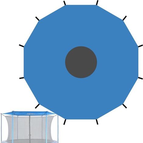 Tappeto elastico per saltare，Tappeti per saltare，Telo ombreggiante per trampolino，12 nervature，487 cm，resistente ai raggi UV e impermeabile (1/2)