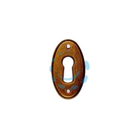 BOCCHETTE PER MOBILI OVALI MOD.30625 IN OTTONE ANTICATO - mm.22x38h.