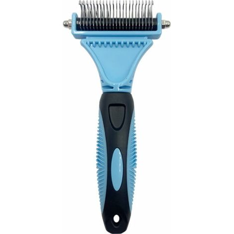 Brosse Chien, Brosse pour Chats, Peigne anti Poils Animaux, Râteau de Toilettage - Enlever 96% des Poils Morts et Nuds, Déméloir Professionnel pour les poils longs / courts(bleu,188.62.4cm)
