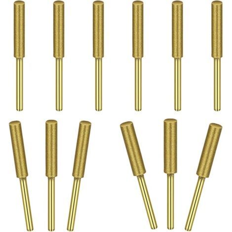 Affûtage de la chaîne de tronçonneuse 12 pièces Les limes de tronçonneuse durent plus longtemps Tailles assorties 5/32" 3/16" 7/32" Affûtez rapidement et facilement les lames de tronçonneuse (1/5)
