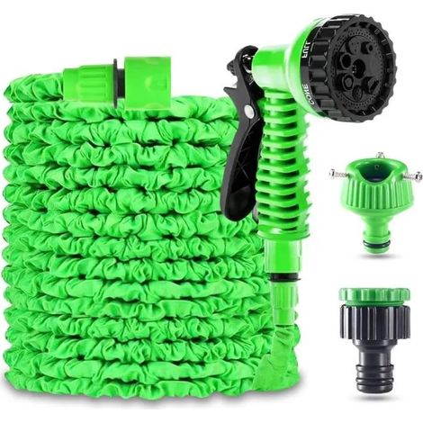 Tuyau Arrosage Extensible - 30M/100FT - Buse 7 Modes - Adaptable 1/2’’ et 3/4’’ (1/4)