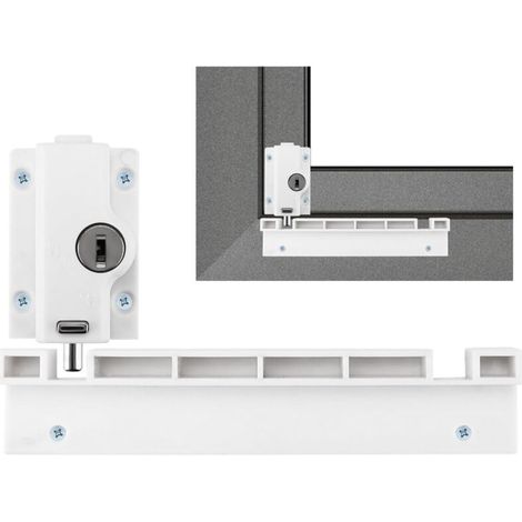 Verrou de sécurité pour porte coulissante de terrasse, serrures de porte de patio coulissantes pour portes en verre, serrure de sécurité pour la maison (1/5)