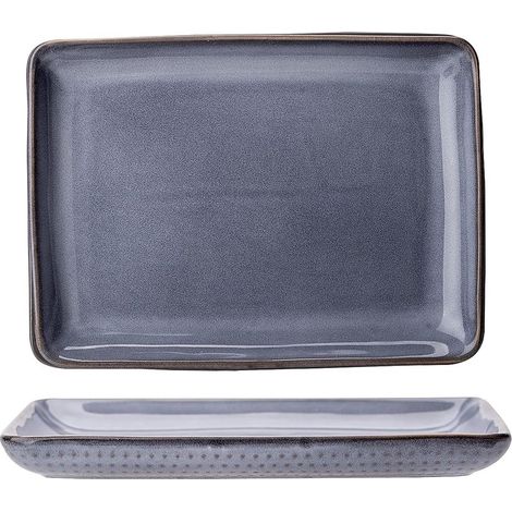 Assiette Bleu, 16,5x22,5 Cm, Lot de 6