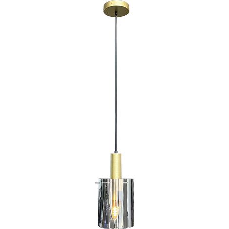 Suspension minimaliste noir et doré à abat-jour cylindrique 1xE27 20W ARCADIA Milagro (1/5)