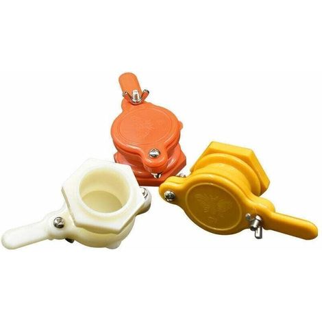 Robinet Extracteur de Miel 6PCS Vanne Miel Vanne Extracteur Miel Robinet Apiculture d'abeille Outil pour Apiculteur-44mm (1/4)