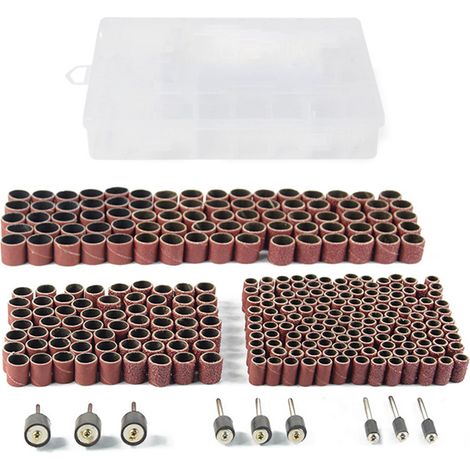Kit de lijado de tambor de 338 piezas, brocas para taladro de uñas, accesorios de pulido, herramienta rotativa (1/5)