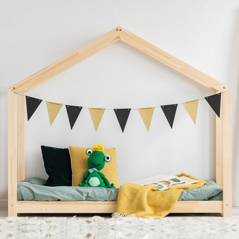 Cama cabaña 70x140 con somier Aude Madera (1/4)